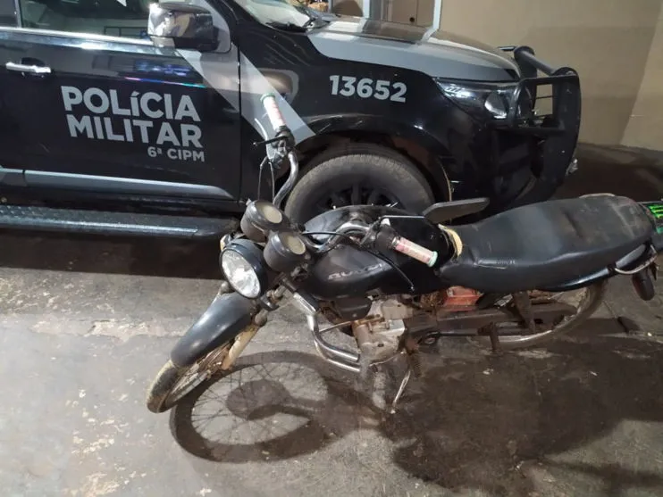 A moto foi recuperada em Lidianópolis 