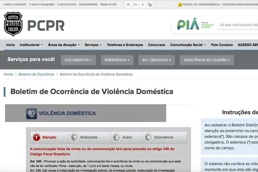 Polícia Civil abre registro de violência doméstica pela internet