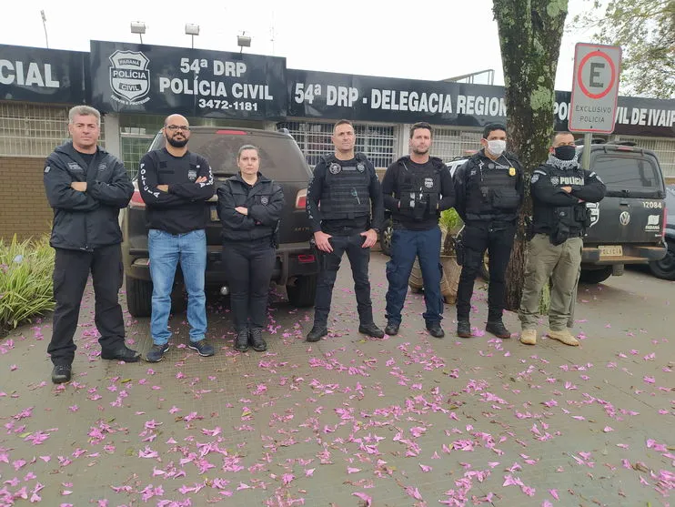 A operação da  Polícia Civil de Ivaiporã contou com apoio de policiais da 17ª SDP de Apucarana