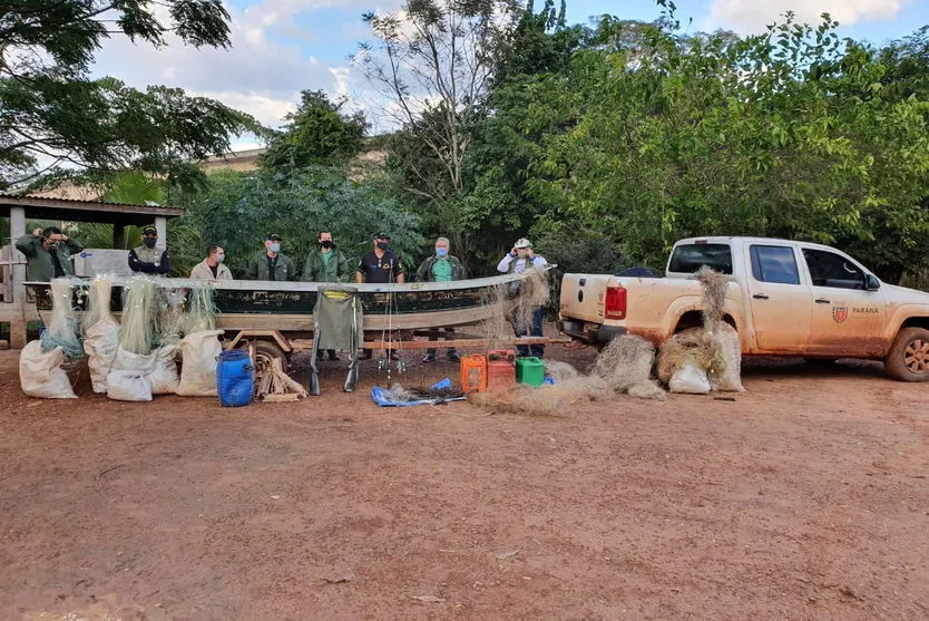 Operação fiscaliza e coíbe pesca ilegal no Rio Ivaí