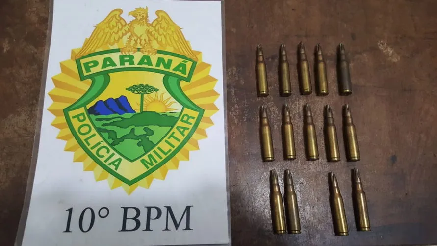 PM de Apucarana apreende munições de fuzil no Pirapó