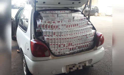 PRF apreende veículo abarrotado de cigarros contrabandeados em Cornélio Procópio