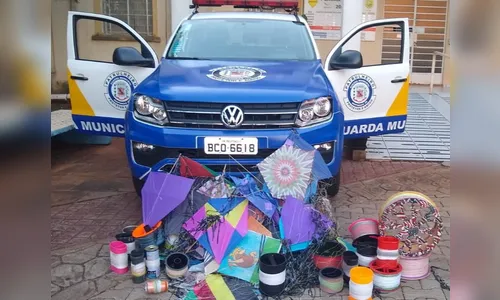 Guarda Municipal apreende pipas com cerol em Arapongas