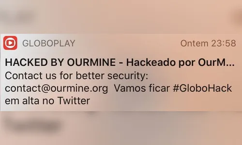 Notificação na Globoplay leva internautas a especularem invasão hacker