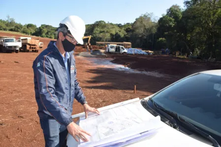 Obras da nova Estação de Tratamento de Rede de Esgoto de Ivaiporã