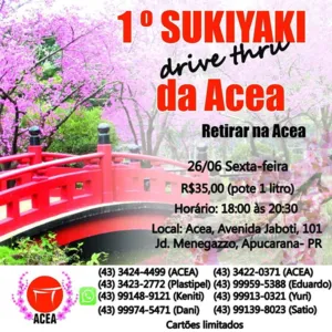 Acea realiza o 1º sukiaki drive thru em Apucarana