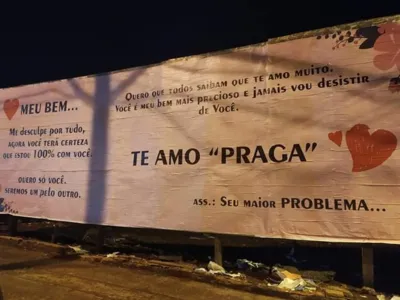 Outdoor com declaração de amor inusitada viraliza nas redes sociais