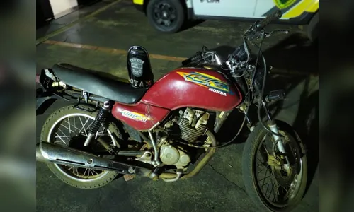 ROTAM apreende arma de fogo e moto com chassi adulterado, em Cruzmaltina