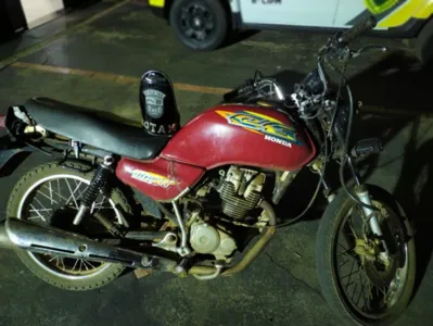 ROTAM apreende arma de fogo e moto com chassi adulterado, em Cruzmaltina