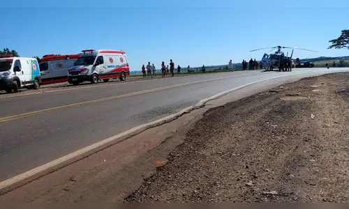 Duas pessoas de Apucarana ficam feridas em acidente entre São Pedro e Bom Sucesso