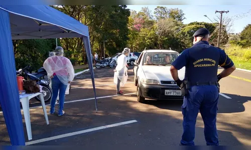 Mais de mil pessoas foram abordadas durante bloqueio sanitário em Apucarana