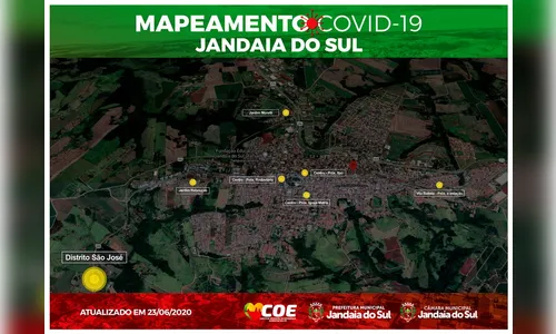 Prefeitura de Jandaia do Sul divulga mapeamento da COVID-19
