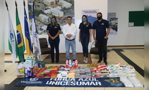 Unicesumar de Arapongas comemora nove anos com doação de alimentos