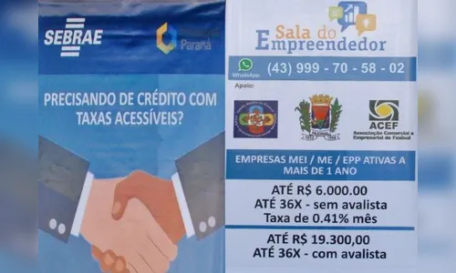 Sala do Empreendedor de Faxinal contabilizou mais de 1,5 milhão