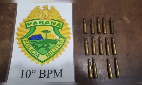 PM de Apucarana apreende munições de fuzil no Pirapó