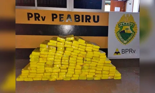 130 quilos de maconha é apreendido pela PRE de Peabiru