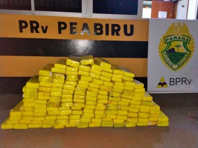 130 quilos de maconha é apreendido pela PRE de Peabiru