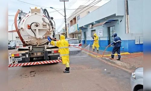Sanepar faz desinfecção de locais públicos em Faxinal