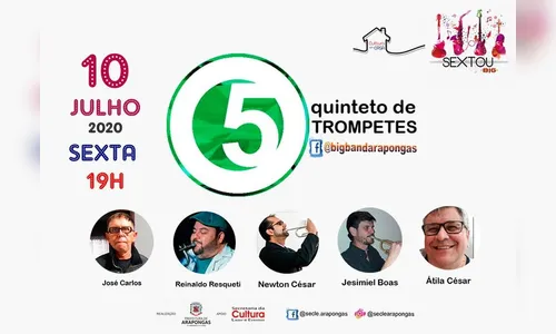 “Sextou Big” terá quinteto de trompetes