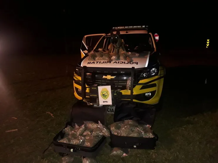 PRE apreende 19 kg de maconha no bagageiro de ônibus