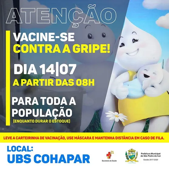 São Pedro do Ivaí recebe mais doses de vacina contra gripe