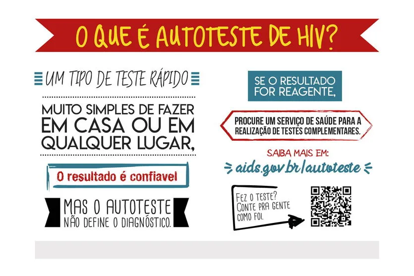 Saúde disponibiliza autoteste de HIV a todos os municípios