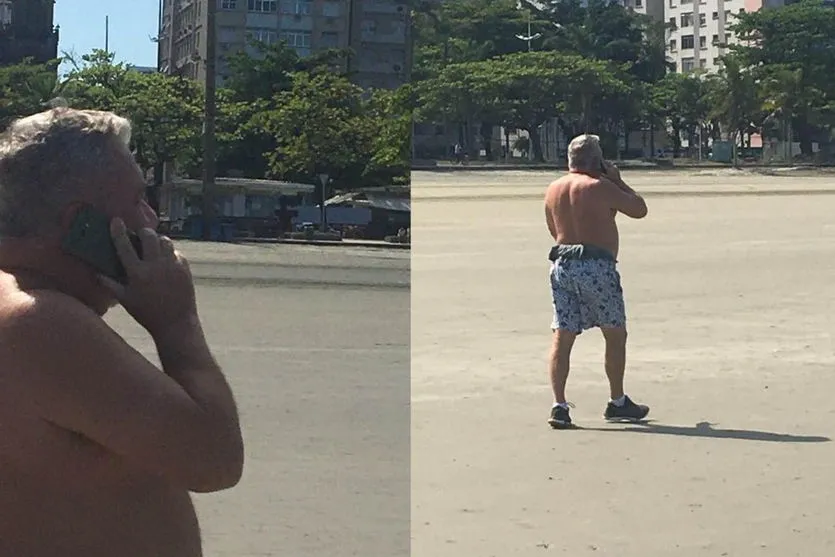 Desembargador que humilhou guarda reaparece sem máscara em praia de Santos