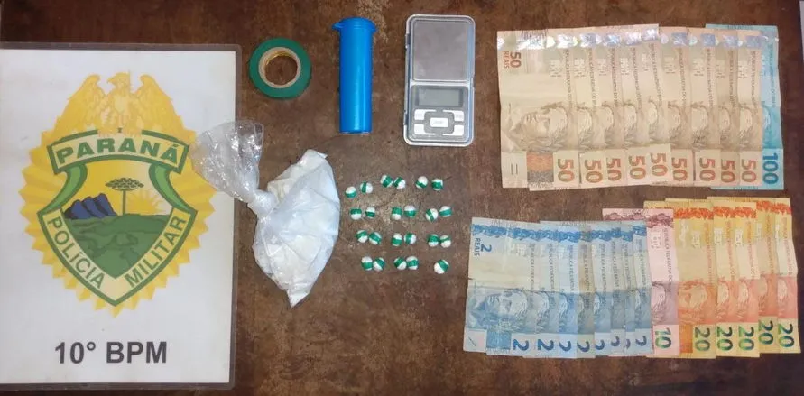 PM de Apucarana apreende cocaína; um homem foi preso
