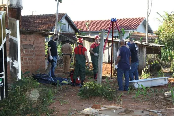 Corpo de Bombeiros retira corpo de PM da reserva de fossa em Xambrê