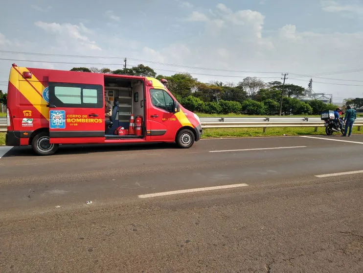 Motociclista fica ferido após atropelar cachorro e cair de moto em Apucarana