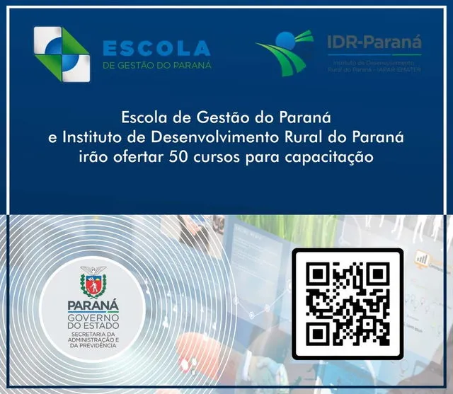 Parceria possibilitará oferta de 50 cursos para servidores do IDR-Paraná