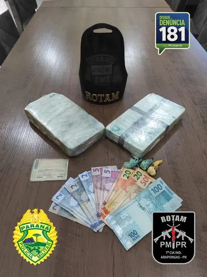 PM de Arapongas apreende R$120 mil em cocaína no Corina Pugliese