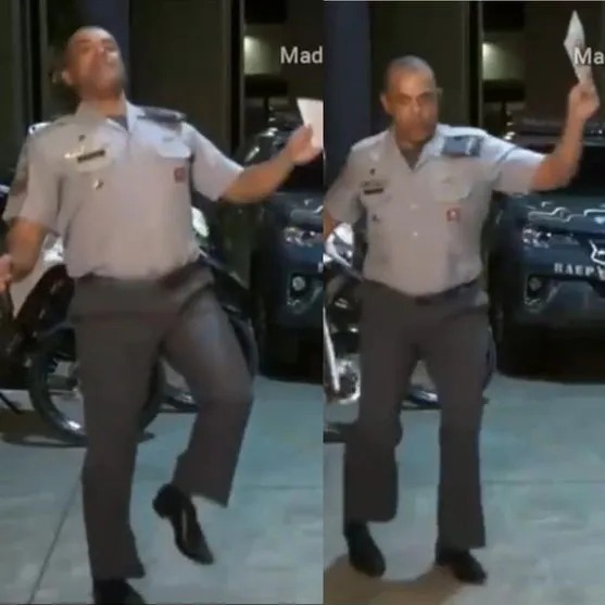 Dancinha de capitão da PM em live solidária viraliza nas redes sociais; assista