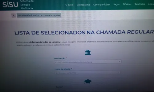 Matrícula dos aprovados na 1ª chamada do Sisu começa nesta quinta