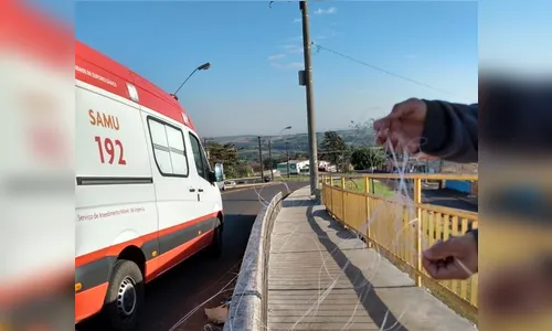 Motociclista é atingido por linha de pipa com cerol em Apucarana