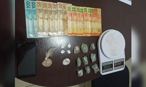 PM apreende drogas e jovem suspeito de tráfico, em Lidianópolis