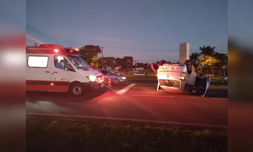 Capotamento faz vítima e provoca engarrafamento na BR-369