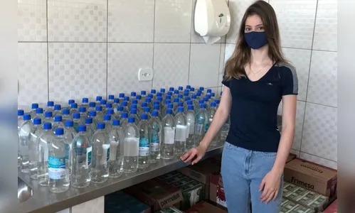 Mais de 150 famílias receberão álcool em gel