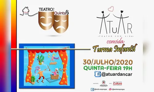 Turma Infantil será atração no “Teatro de Quinta”