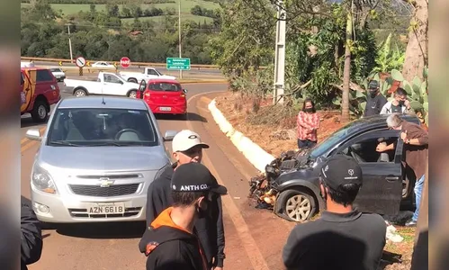 Motorista sofre ferimentos após acidente com trem em Apucarana