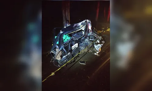 Homem morre após colidir veículo contra uma árvore na PR-090
