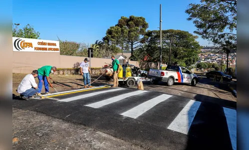 Prefeitura de Apucarana  instala mais 10 faixas elevadas