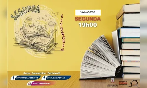 Nesta segunda (10) tem segunda literária no Cultura em Casa