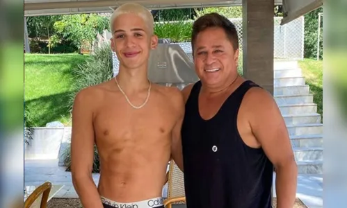 Filho de Leonardo posta foto com padrasto em Dia dos Pais
