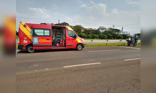 Motociclista fica ferido após atropelar cachorro e cair de moto em Apucarana
