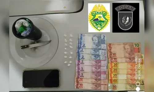 PM de Apucarana apreende pinos com cocaína