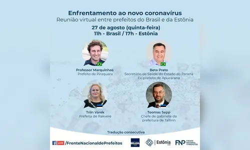 Associação promove “live” com Beto Preto e autoridades da Estônia