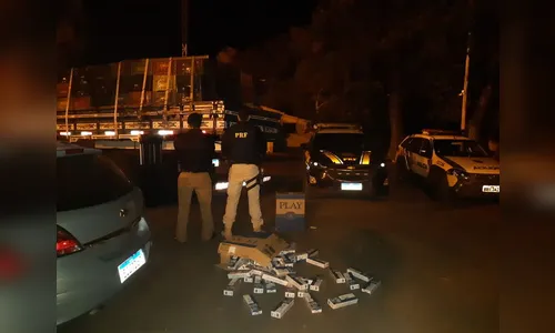 PRF apreende 115 mil maços de cigarros contrabandeados em Santo Antônio da Platina