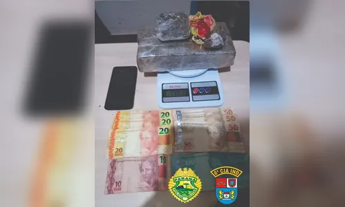 PM de Ivaiporã apreende quase 1.5 quilos de maconha, dois foram presos