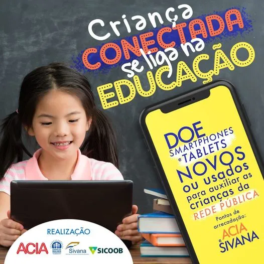 ACIA lança campanha de arrecadação de celulares e tablets